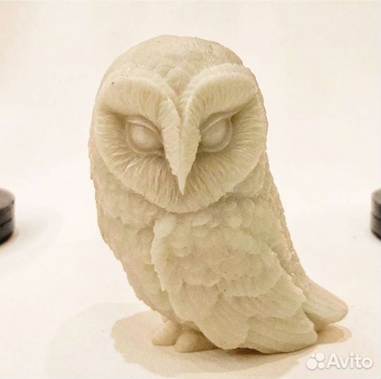 Фигурка совёнка совы, светится в темноте статуэтка