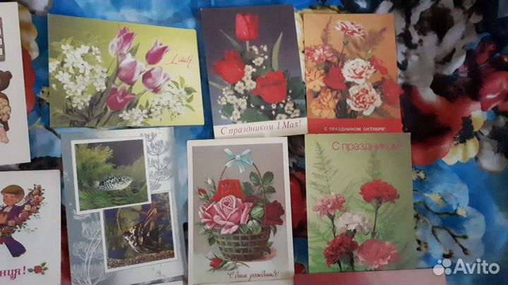 Советские открытки. Современные открытки
