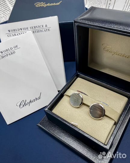 Chopard Mother of Pearl Gold Cufflinks