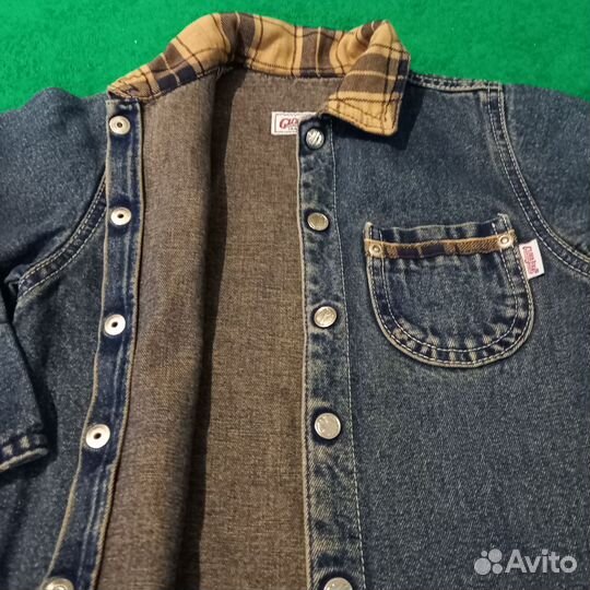 Джинсовая рубашка для мальчика размер 22