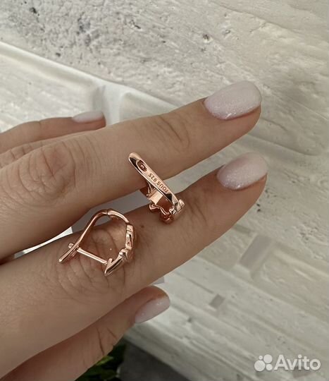 Серьги Tous Тоус серебро Vermeil