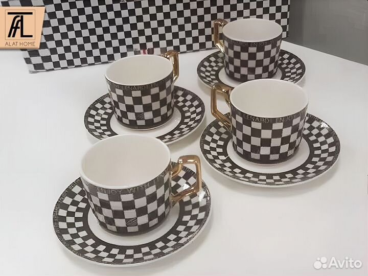 Кофейный набор на 4 персоны Lenardi, фарфор