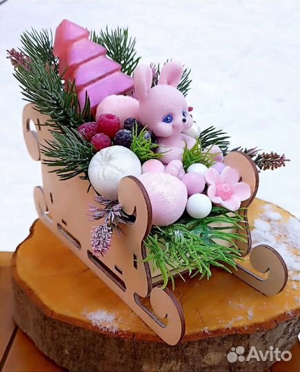 Новогодняя композиция из мыла ручной работы