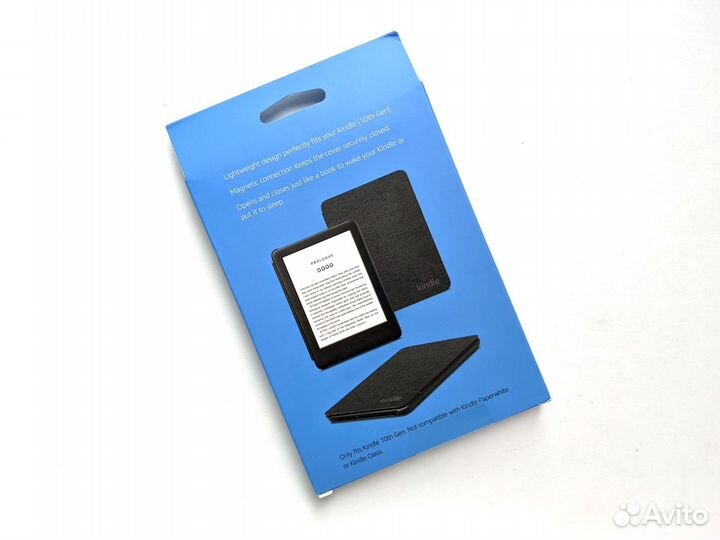 Чехол обложка Kindle 10 2019 Fabric Black Blue