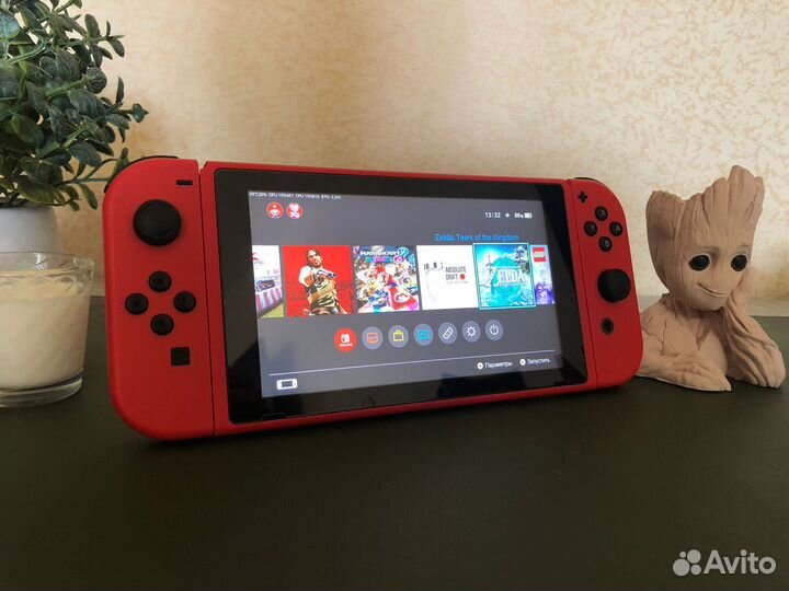 Nintendo switch прошитая, 160gb, игры 60 fps