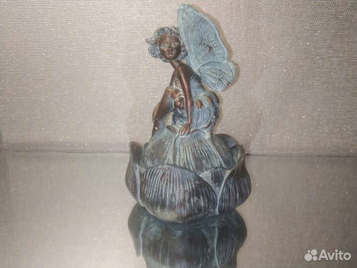 Пепельница керамическая под бронзуссср, дюймовочка