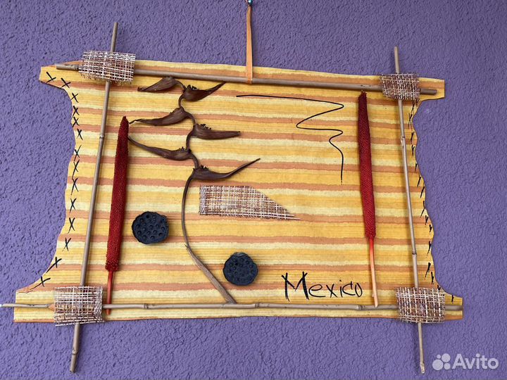 Картина из натуральных материалов 44х70