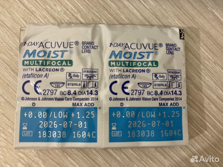 Линзы контактные мультифокальные Acuvue