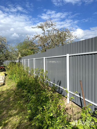 Заборы из профнастила / заборы / забор сетка 3D