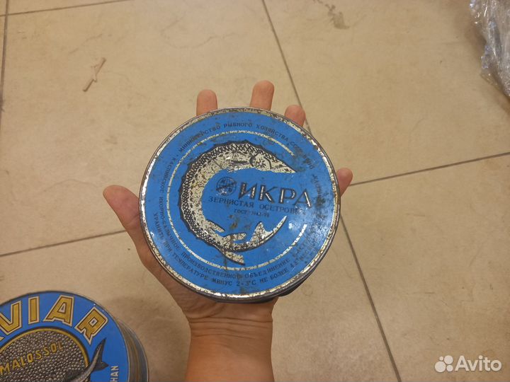 Банки из-под икры СССР. 3 размера