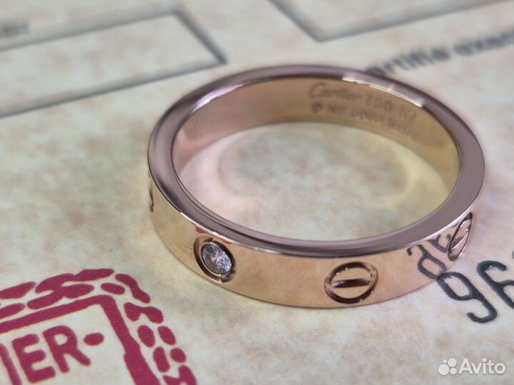 Cartier love кольцо