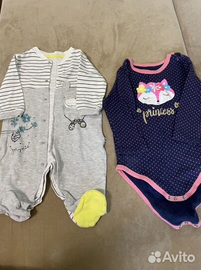 Одежда для девочки 6-12 мес Пакетом
