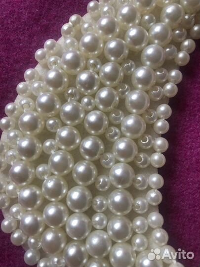 Ожерелье-воротник из искусственного жемчуга