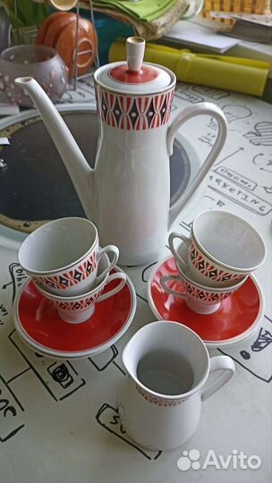 Кофейный фарфоровый сервиз гдр Freiberg porzellan