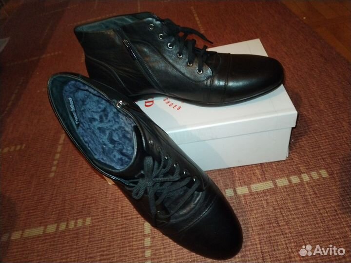 Ботинки мужские зимние, всё натуральное)