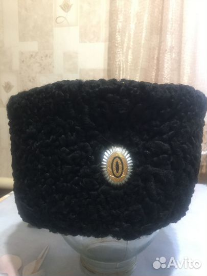 Папаха черная нат.каракуль высокая