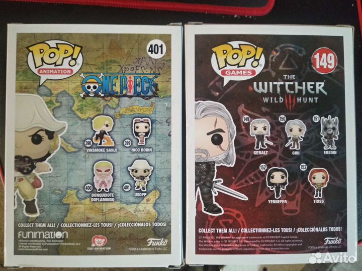 Funco pop usopp, geralt