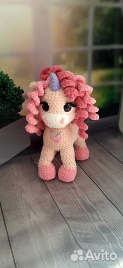 Вязанный единорог, единорог ручной работы