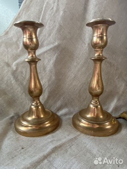 Подсвечники латунные винтаж