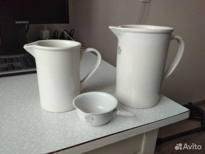 Кувшины кружки с носиком фарфоровые рфз 1 и 0,5 л