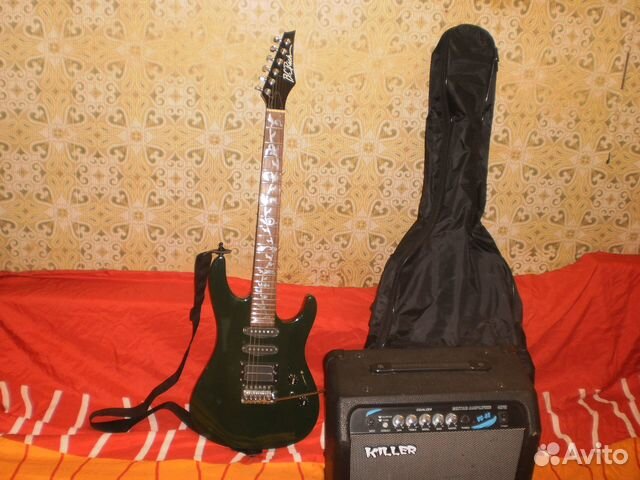 Электрогитара,комбоусилитель + полный комплект