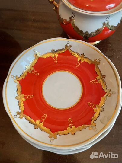 Сервиз чайный Красный Бутон