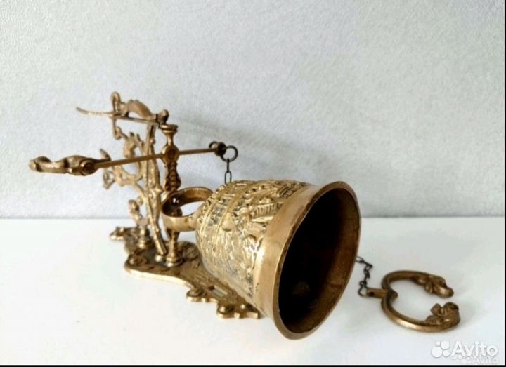 Бронзовый колокол дверной