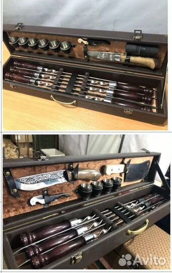 Набор шампуров в чехле,подарочный