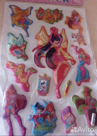 Объемные наклейки винкс