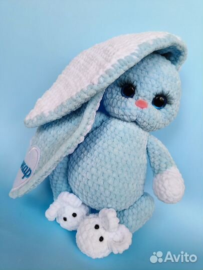 Зайка с морковкой, именной зайка, метрика