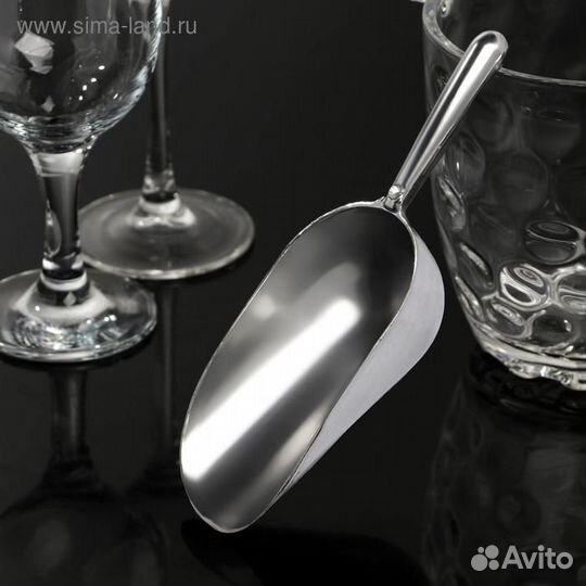 Совок алюминиевый, h19 см