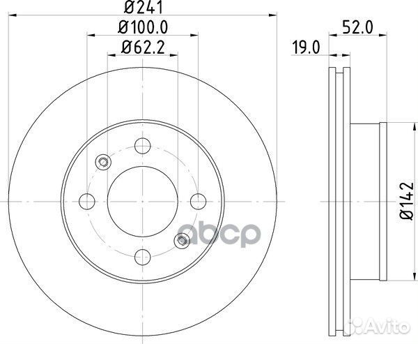 Диск тормозной перед ND6042K nisshinbo