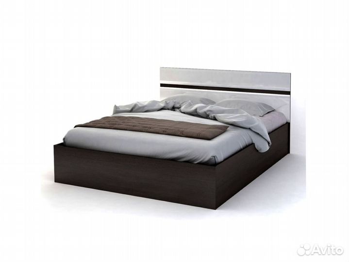 Кровать 1,8м с подъемн. мех. Вегас белая