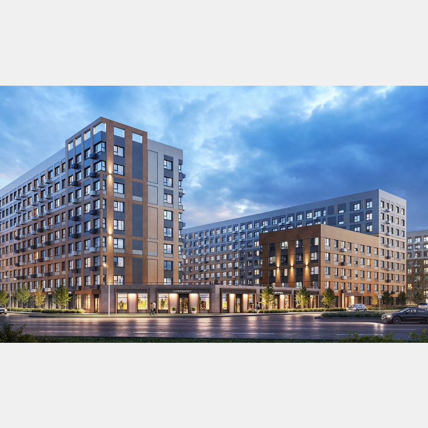 2-к. квартира, 44,6 м², 6/9 эт.