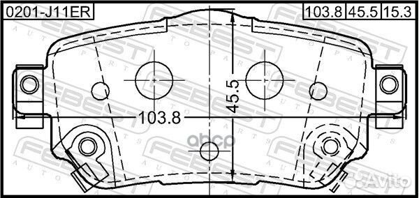 Колодки задние nissan X-trail T32 2014- 0201-J1