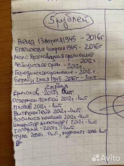 Монеты 2 рубля,5 рублей