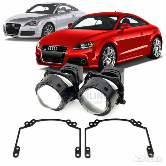 Линзы для фар Audi TT 8J 2006-2014 для замены на светодиодные Би-лед модули