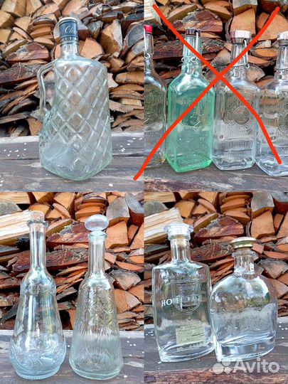 Бутылки стеклянные для самогона, домашнего вина