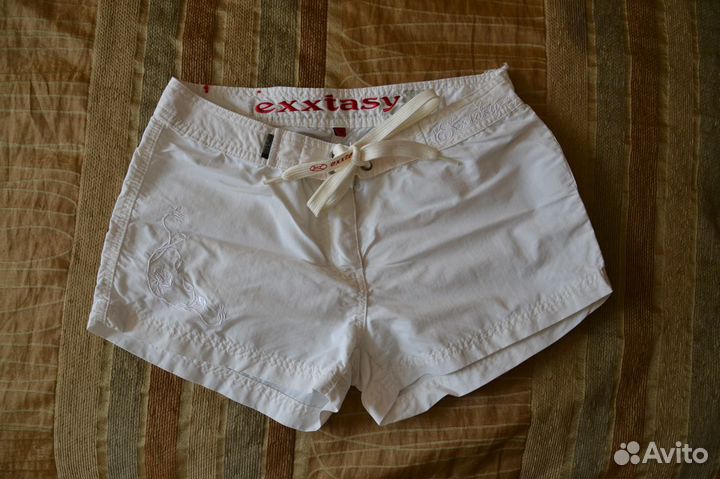 Шорты текстильные, размер 42-44, блуза льняная