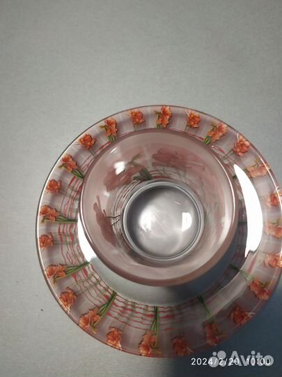 Стаканы с блюдцами новые 4 штуки