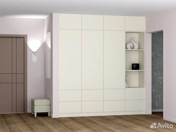 Шкаф кремовый минимализм на заказ