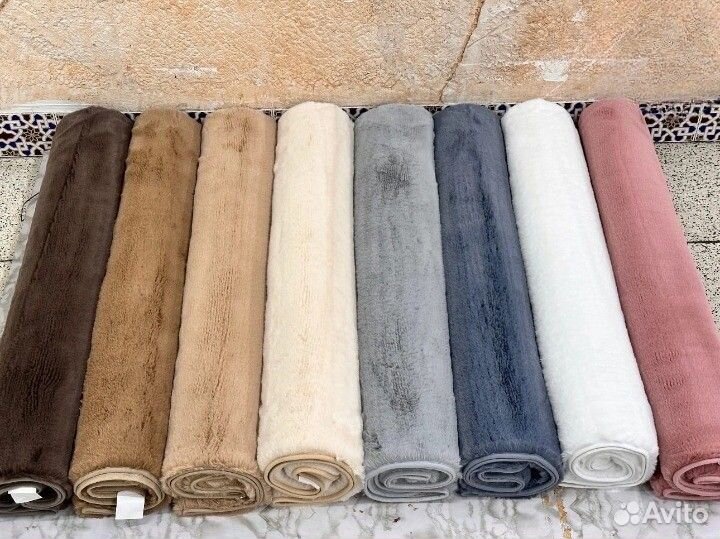 Меховой коврик 110х160 см новый разные цвета
