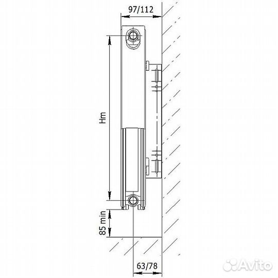 Радиатор стальной панельный axis 21 500 x 900 Ve