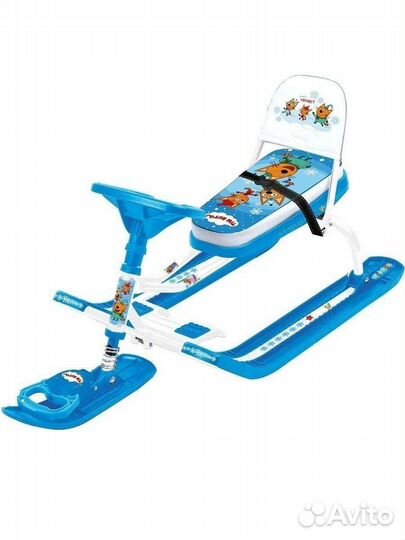 Детский снегокат со спинкой