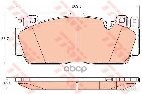 Колодки торм.передние bmw 5/6(f10/f18/f12/f13/f