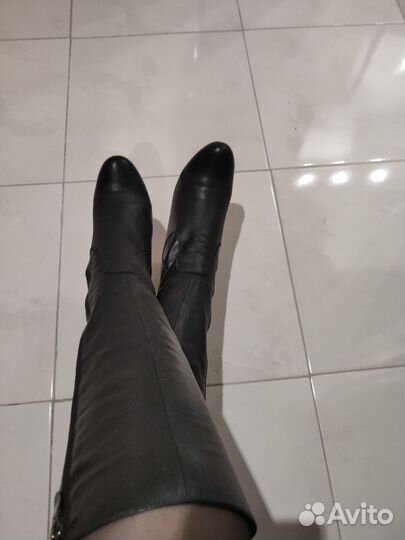 Сапоги кожаные 39