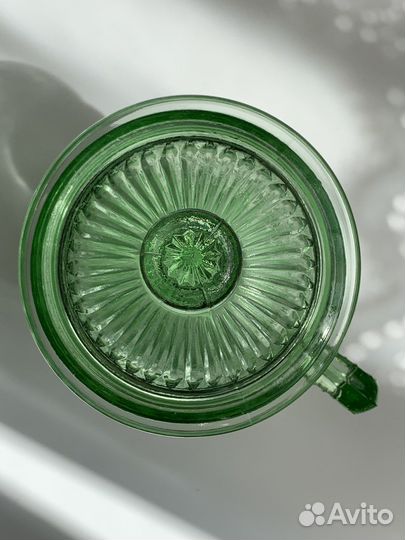 Кружка для хрена хренница зеленое стекло