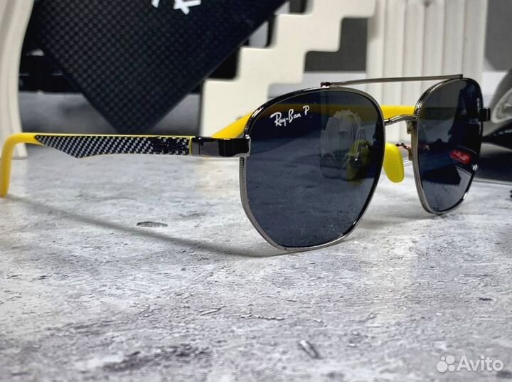 Очки Ray Ban Aviator желтые