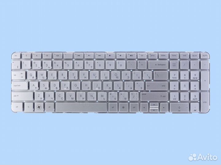 Клавиатура для HP DV6-6000 Серебристая Без рамки Г
