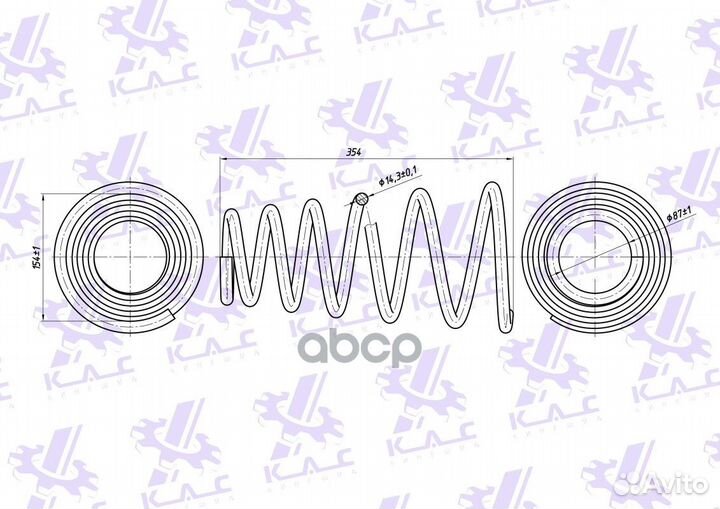 Пружина задней подвески premium для а/м Hyundai